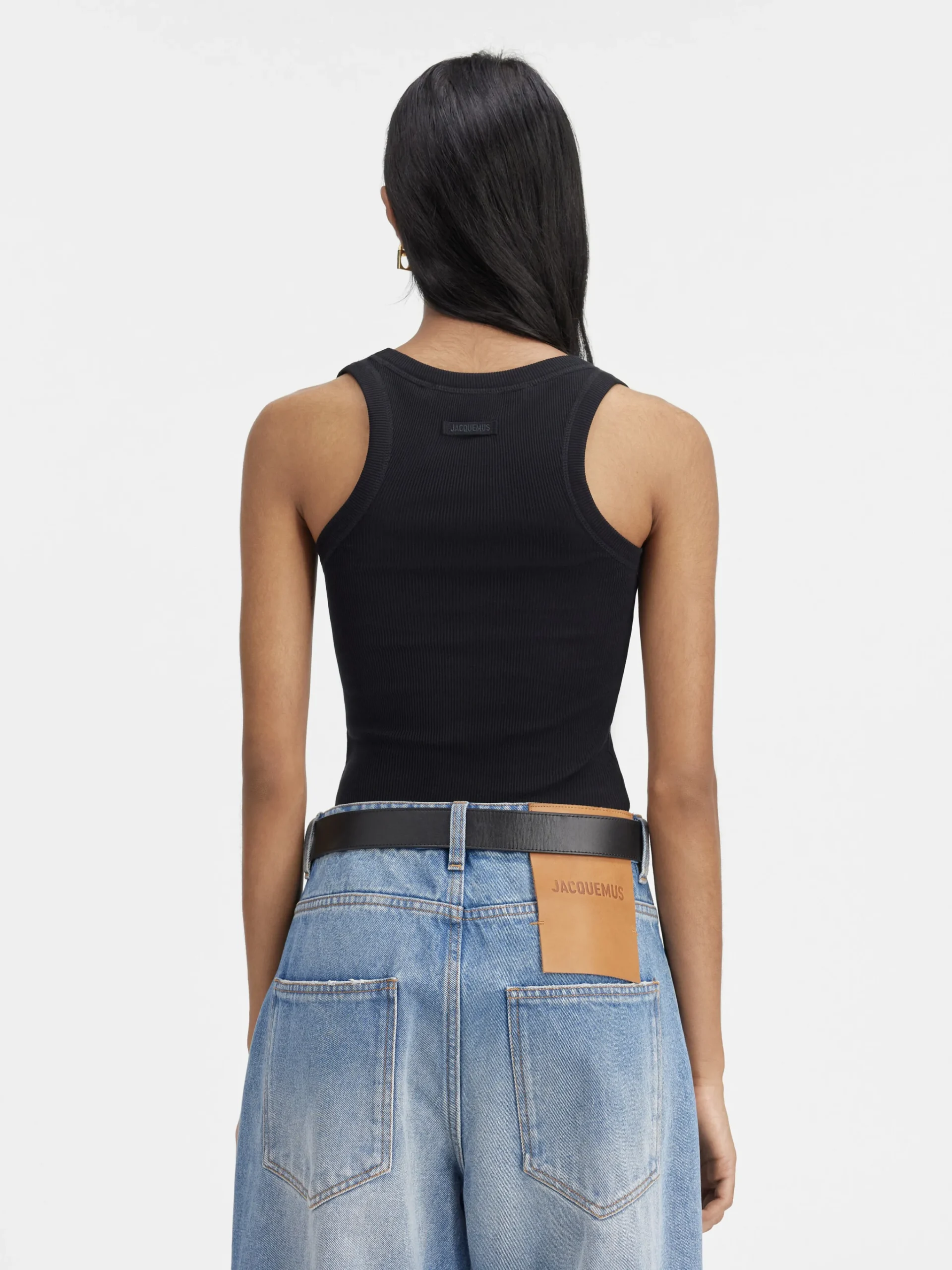 Discount Jacquemus De Gros Grain tanktop Black