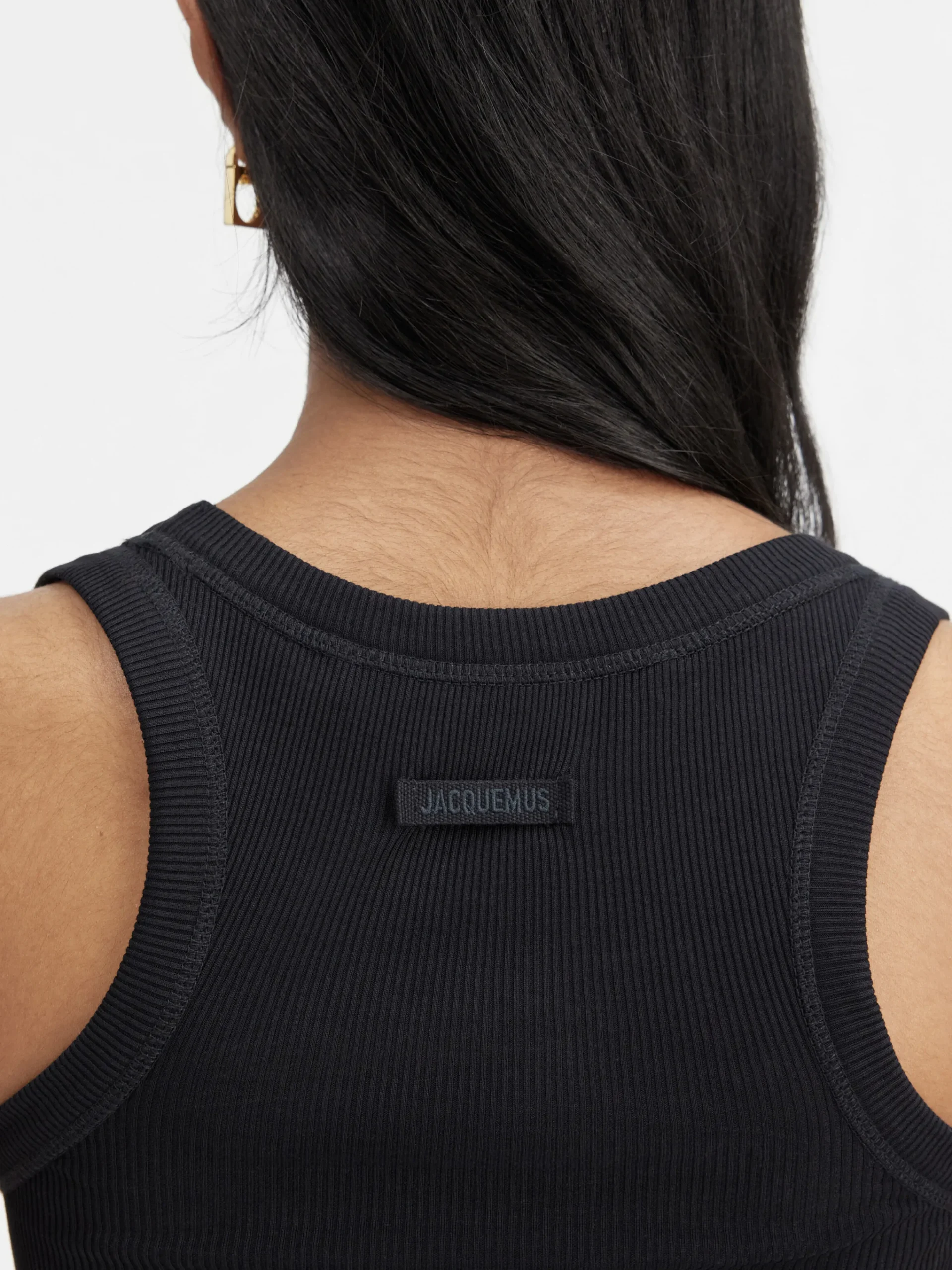 Discount Jacquemus De Gros Grain tanktop Black