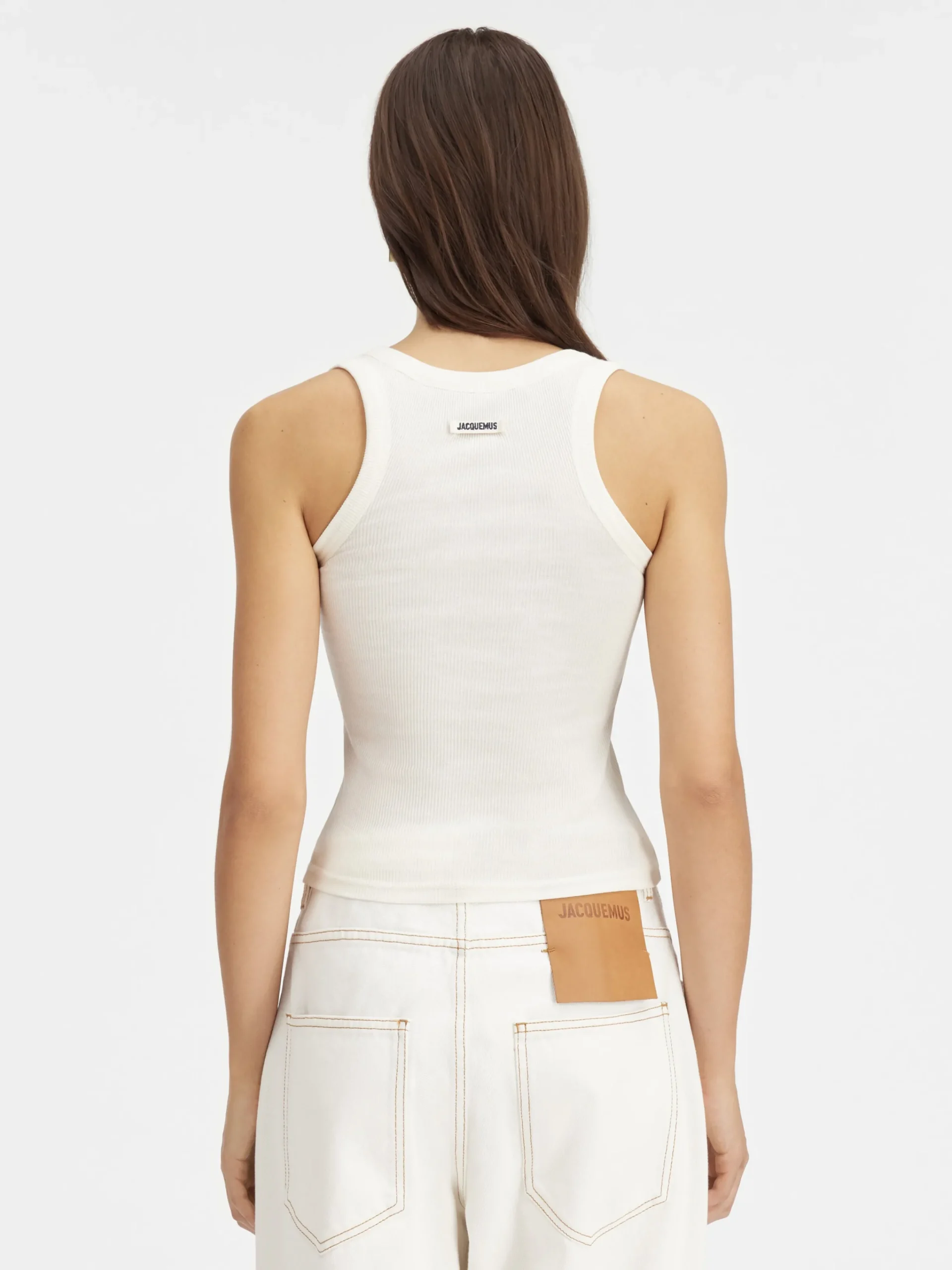 Online Jacquemus De Gros Grain tanktop White