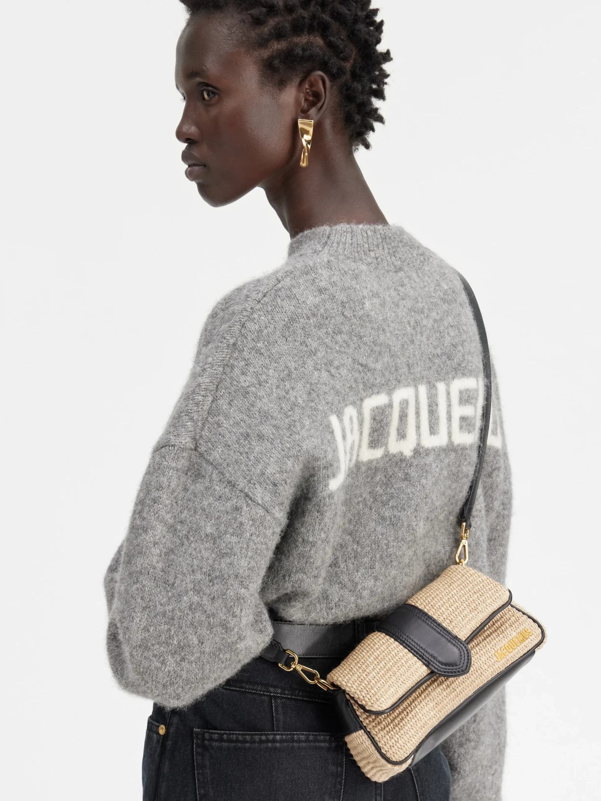 Discount Jacquemus De kleine Bambimou Ivory/Black