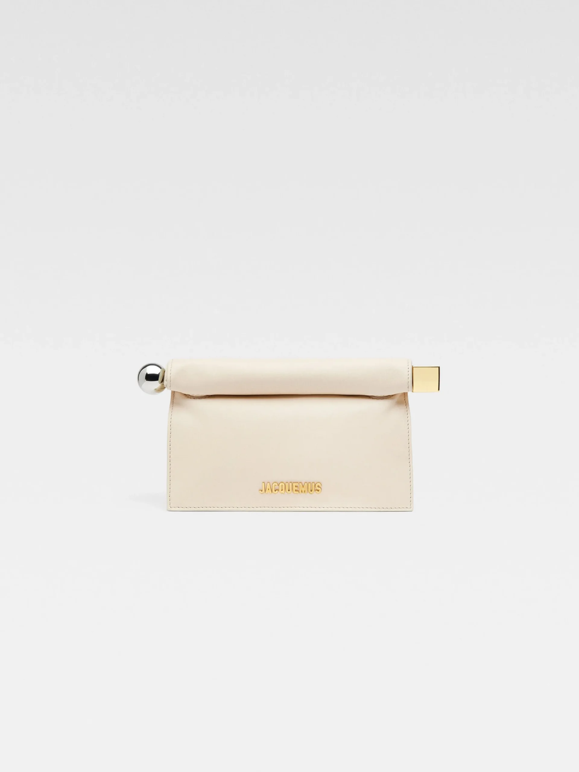 New Jacquemus De kleine Rond Carré clutch LightIvory