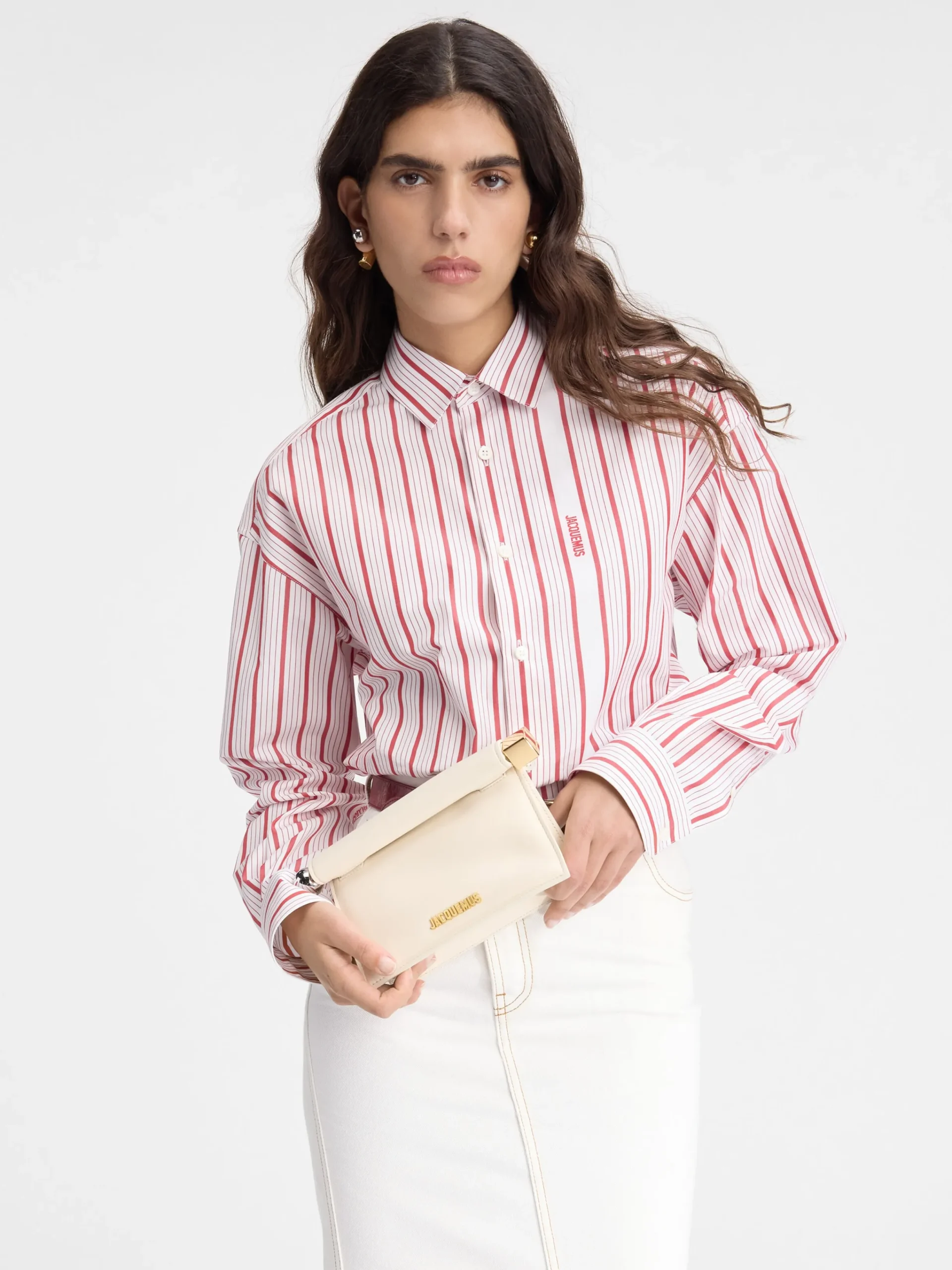 New Jacquemus De kleine Rond Carré clutch LightIvory
