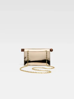 New Jacquemus De kleine Rond Carr&eacute; clutch Gold