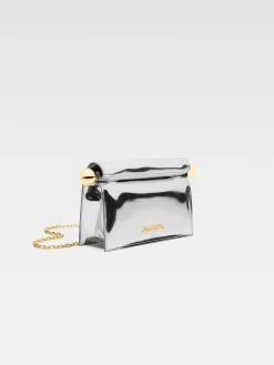 Fashion Jacquemus De kleine Rond Carré-clutch Silver
