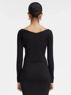 Hot Jacquemus De lange gebreide Pral&ugrave; Black