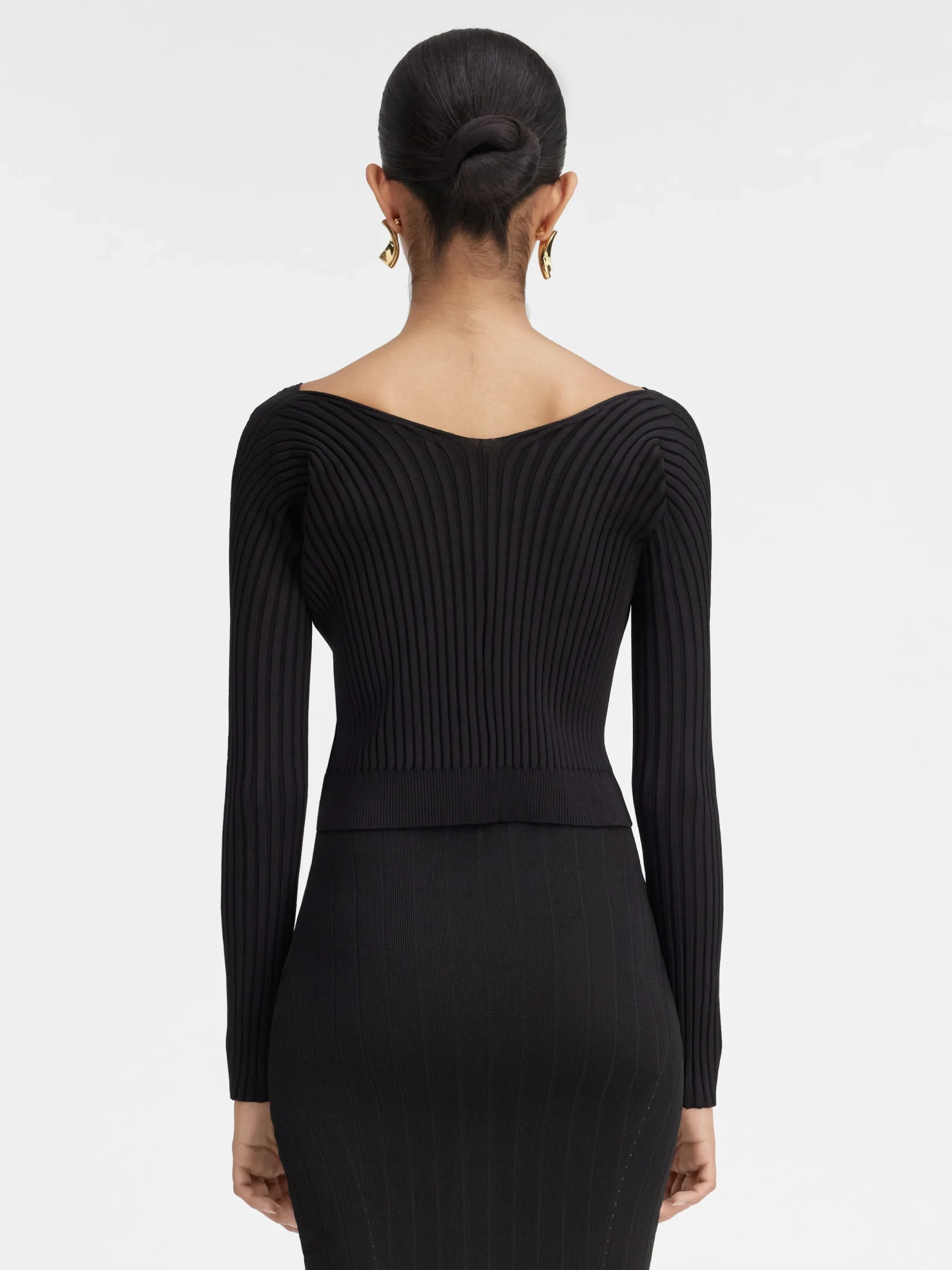 Hot Jacquemus De lange gebreide Pralù Black