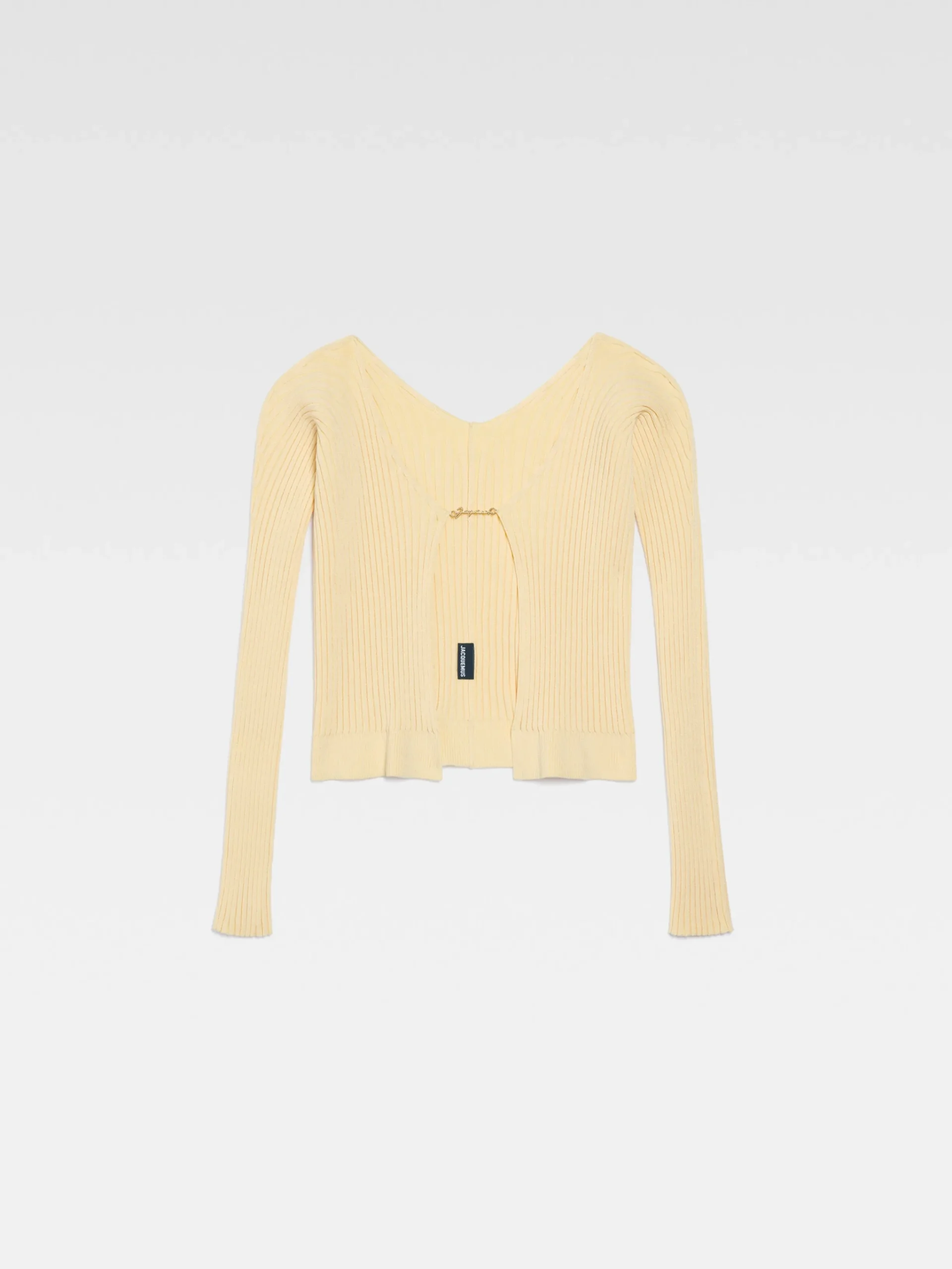 Hot Jacquemus De lange gebreide Pralù LightYellow
