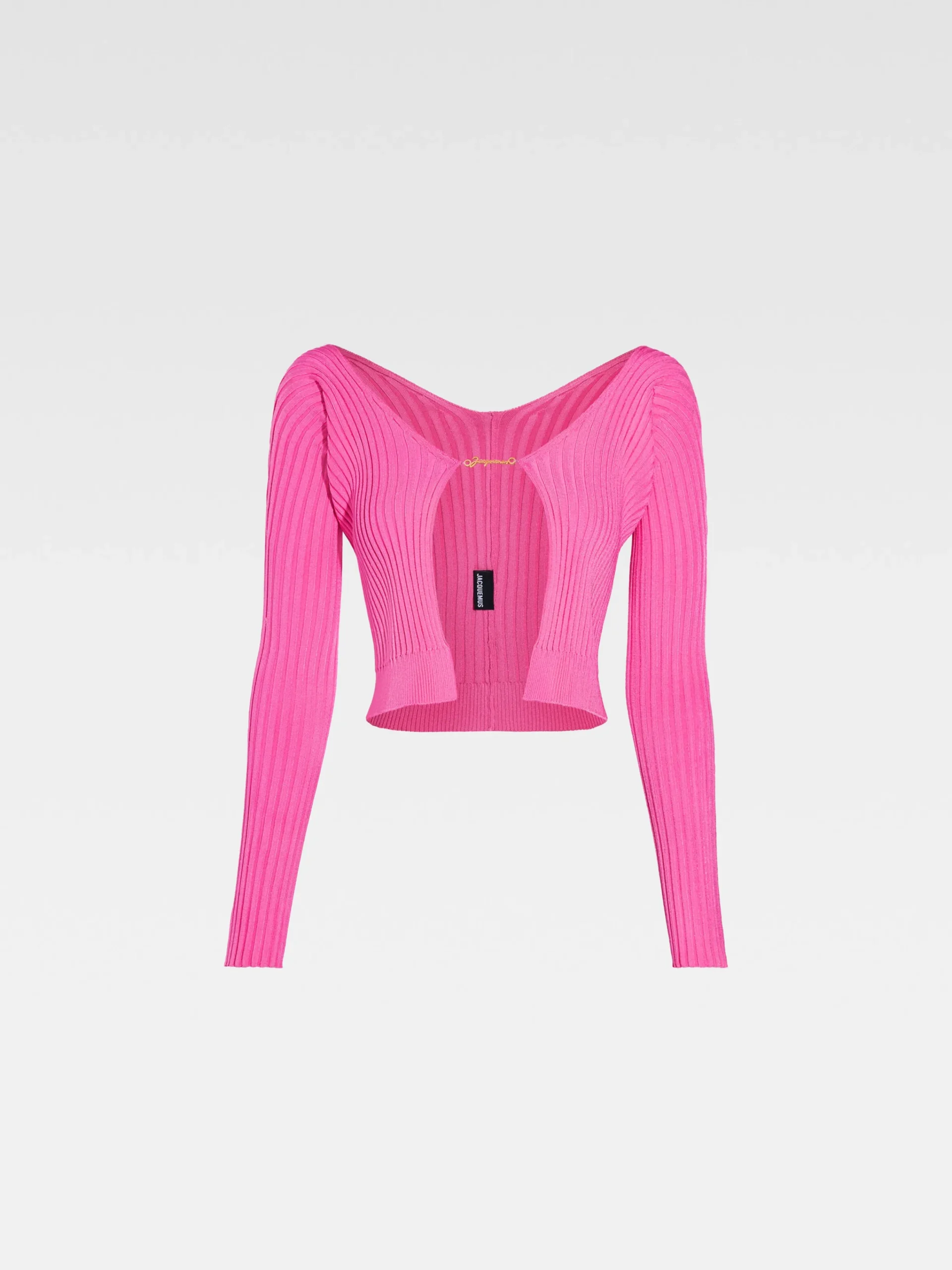 Outlet Jacquemus De lange gebreide Pralù NeonPink