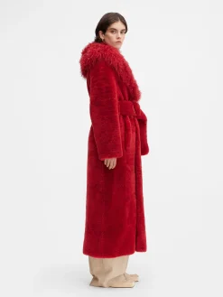 Clearance Jacquemus De lange jas van Pilou DarkRed