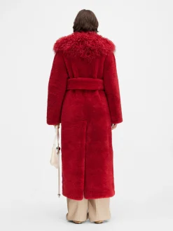 Clearance Jacquemus De lange jas van Pilou DarkRed