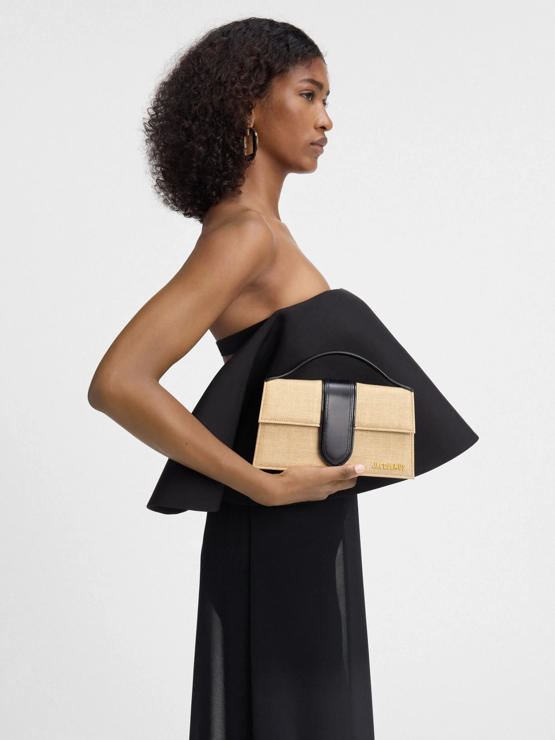 New Jacquemus De large Bambino Ivory/Black