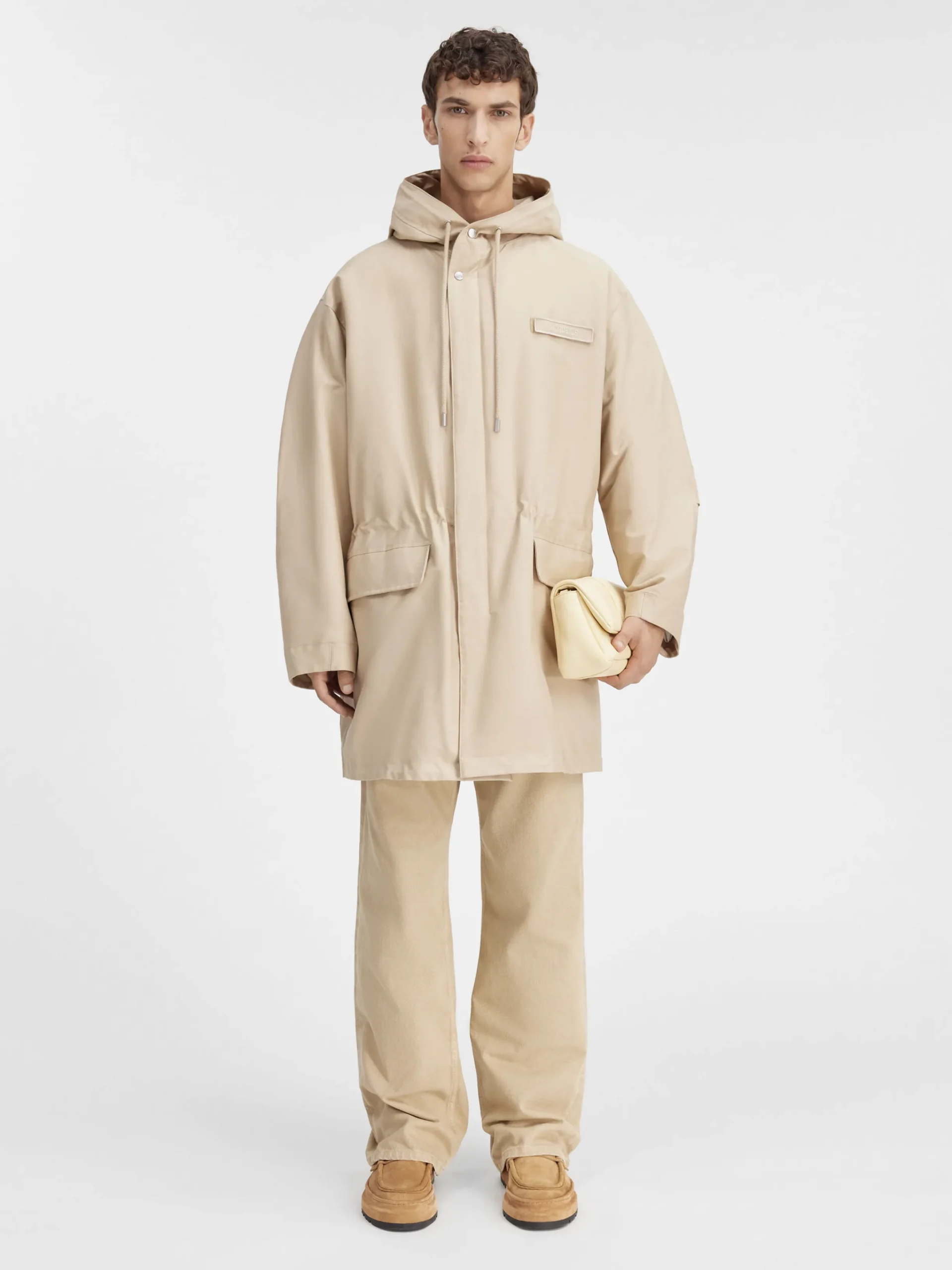Discount Jacquemus De Marrone parka Beige