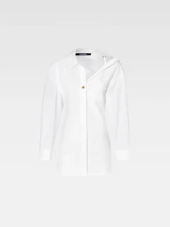 Hot Jacquemus De mini overhemdjurk White