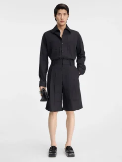 Online Jacquemus De Navega korte broek met plooien Black