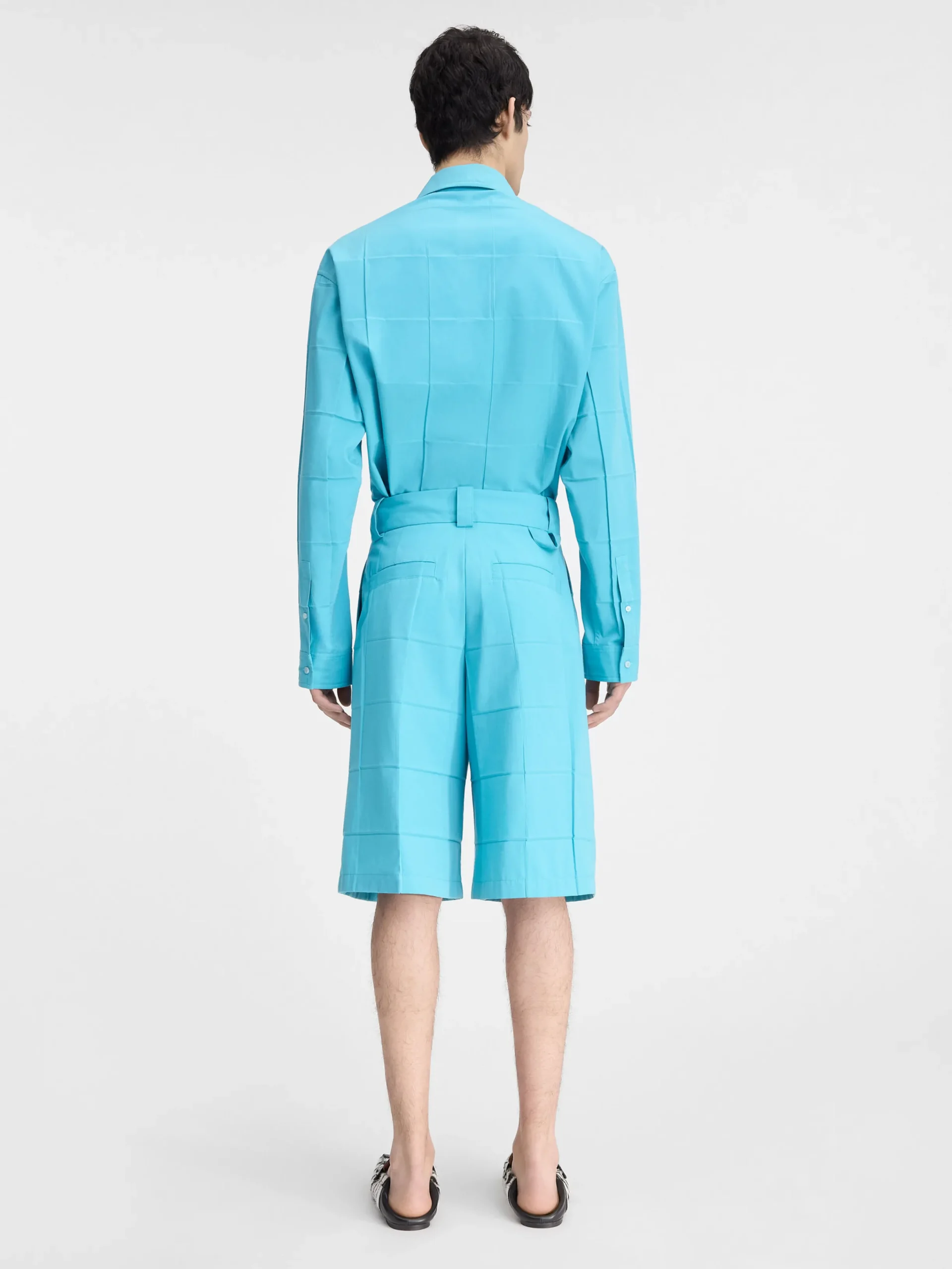 Hot Jacquemus De Navega korte broek met plooien Turquoise