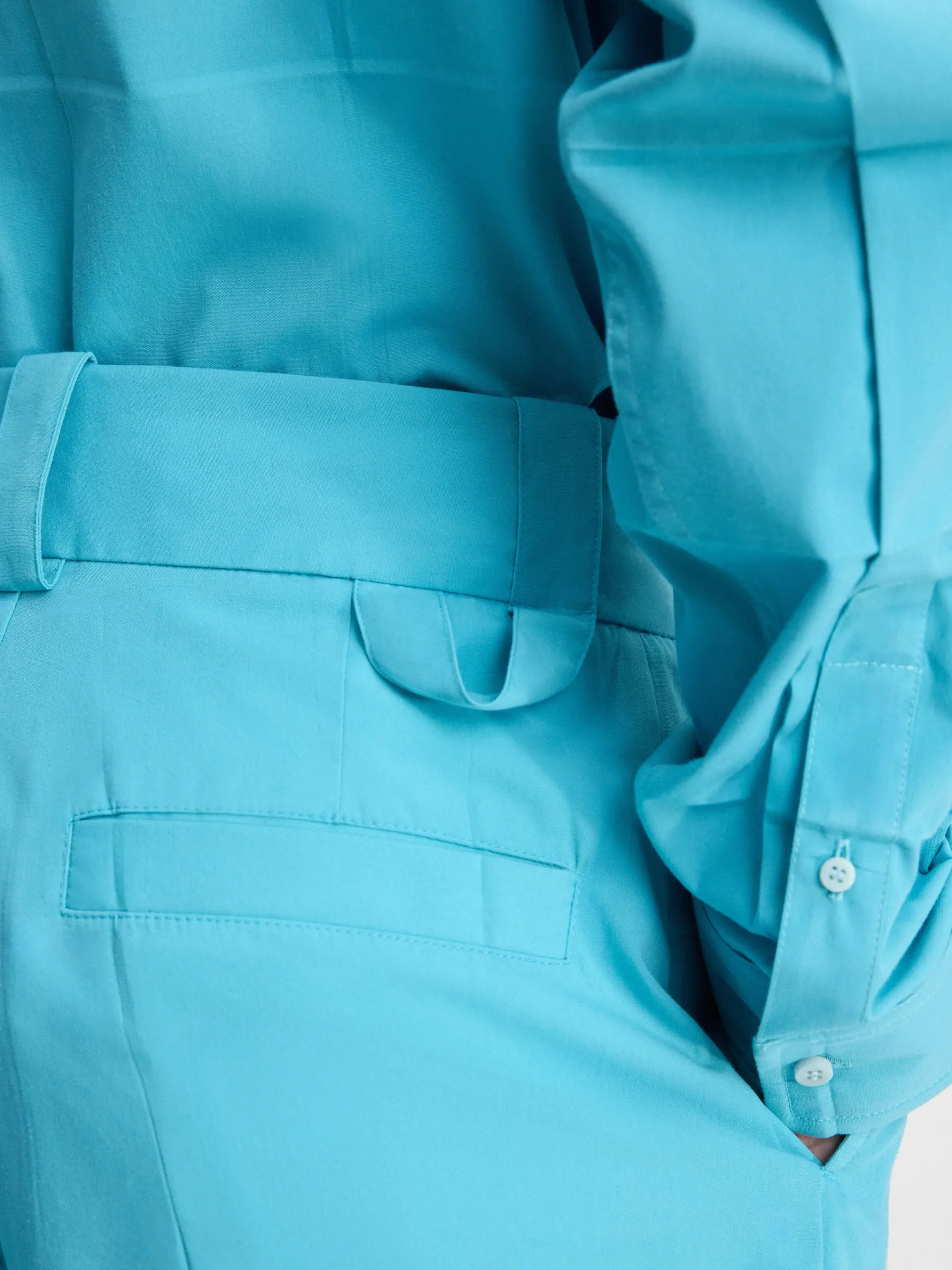 Hot Jacquemus De Navega korte broek met plooien Turquoise