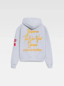 Fashion Jacquemus De New York hoodie NewYorkAdresseGrey