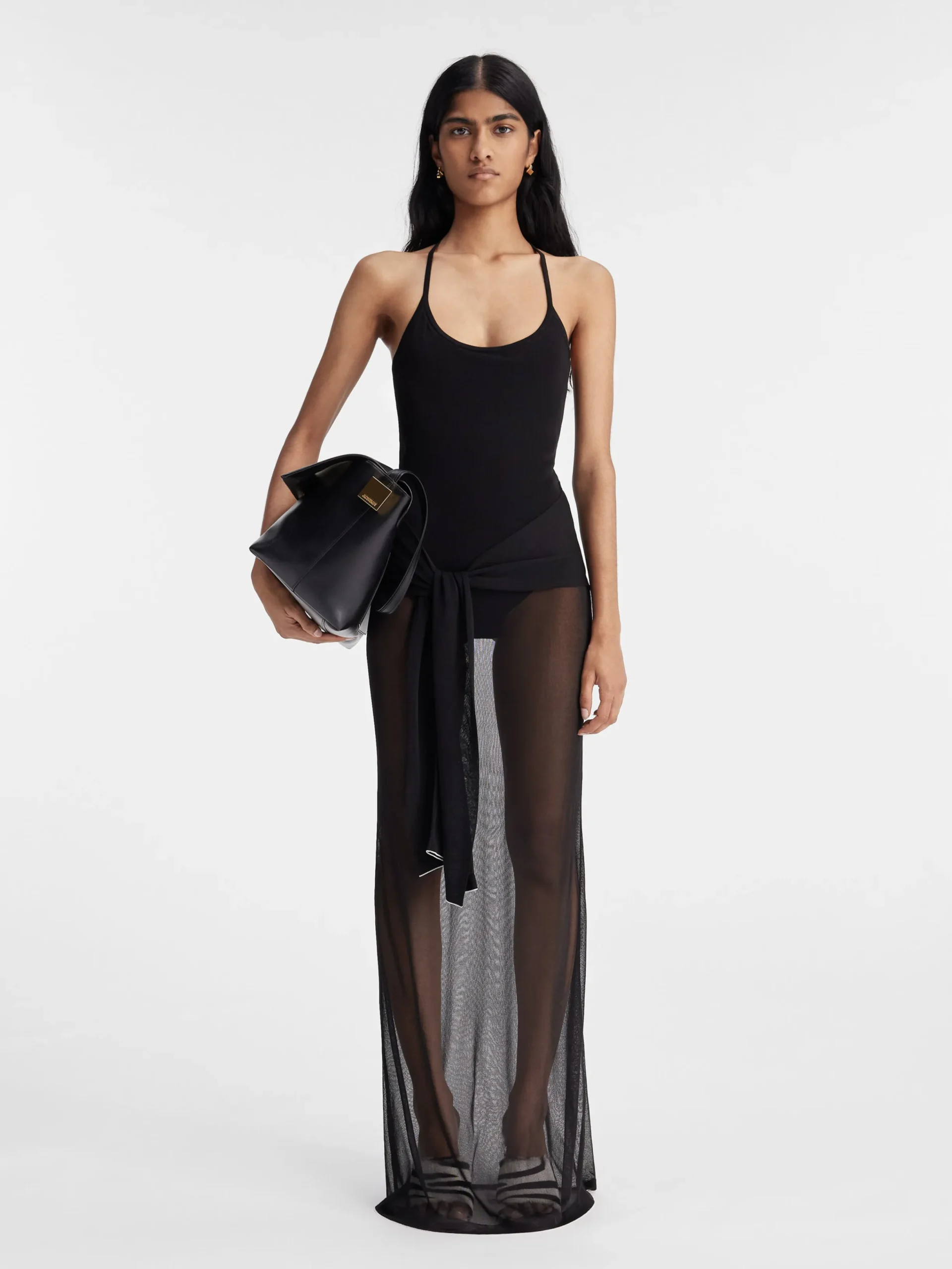 Sale Jacquemus De Nodo gebreide jurk Black