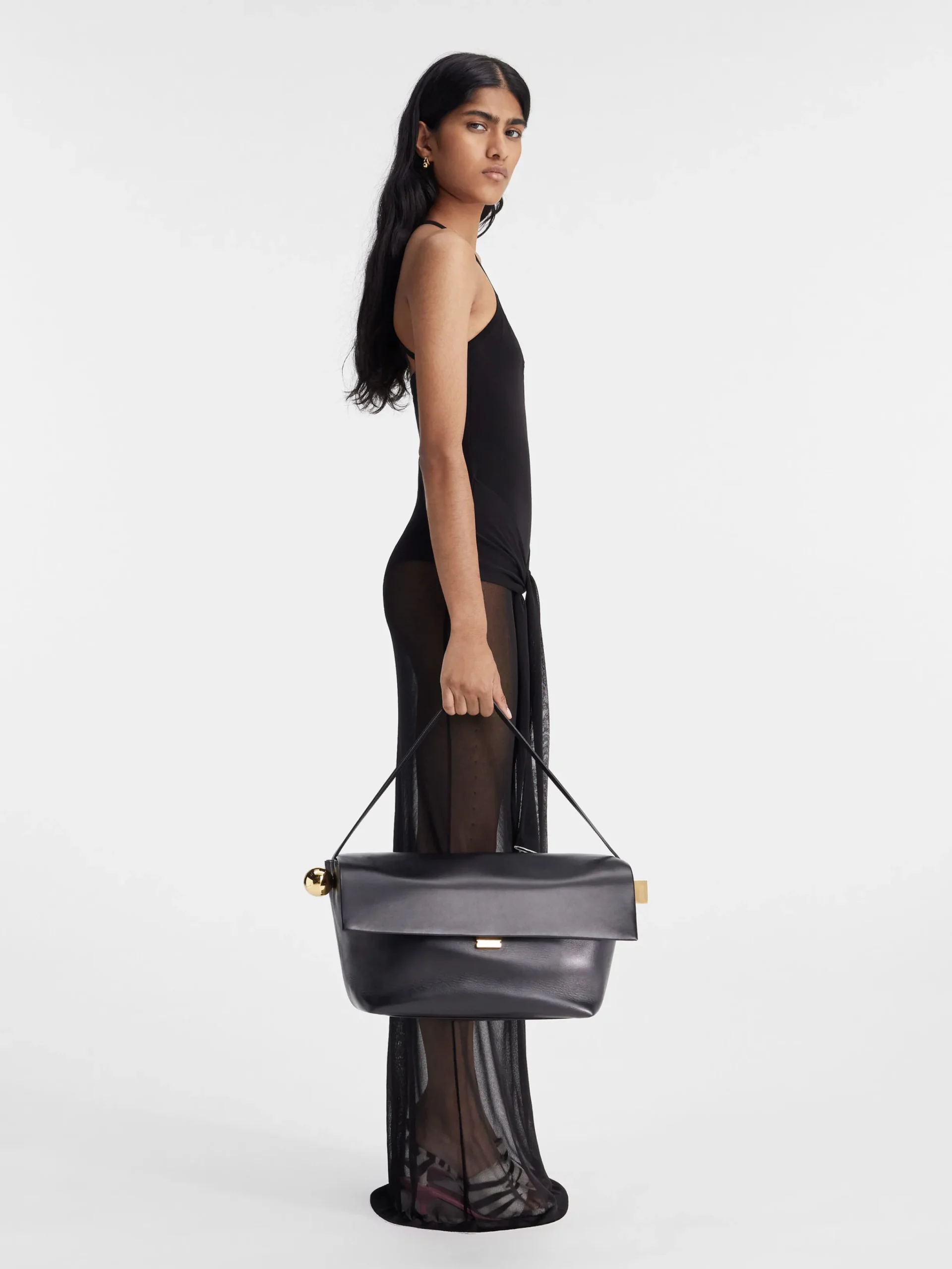 Sale Jacquemus De Nodo gebreide jurk Black