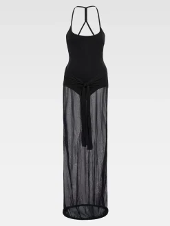 Sale Jacquemus De Nodo gebreide jurk Black