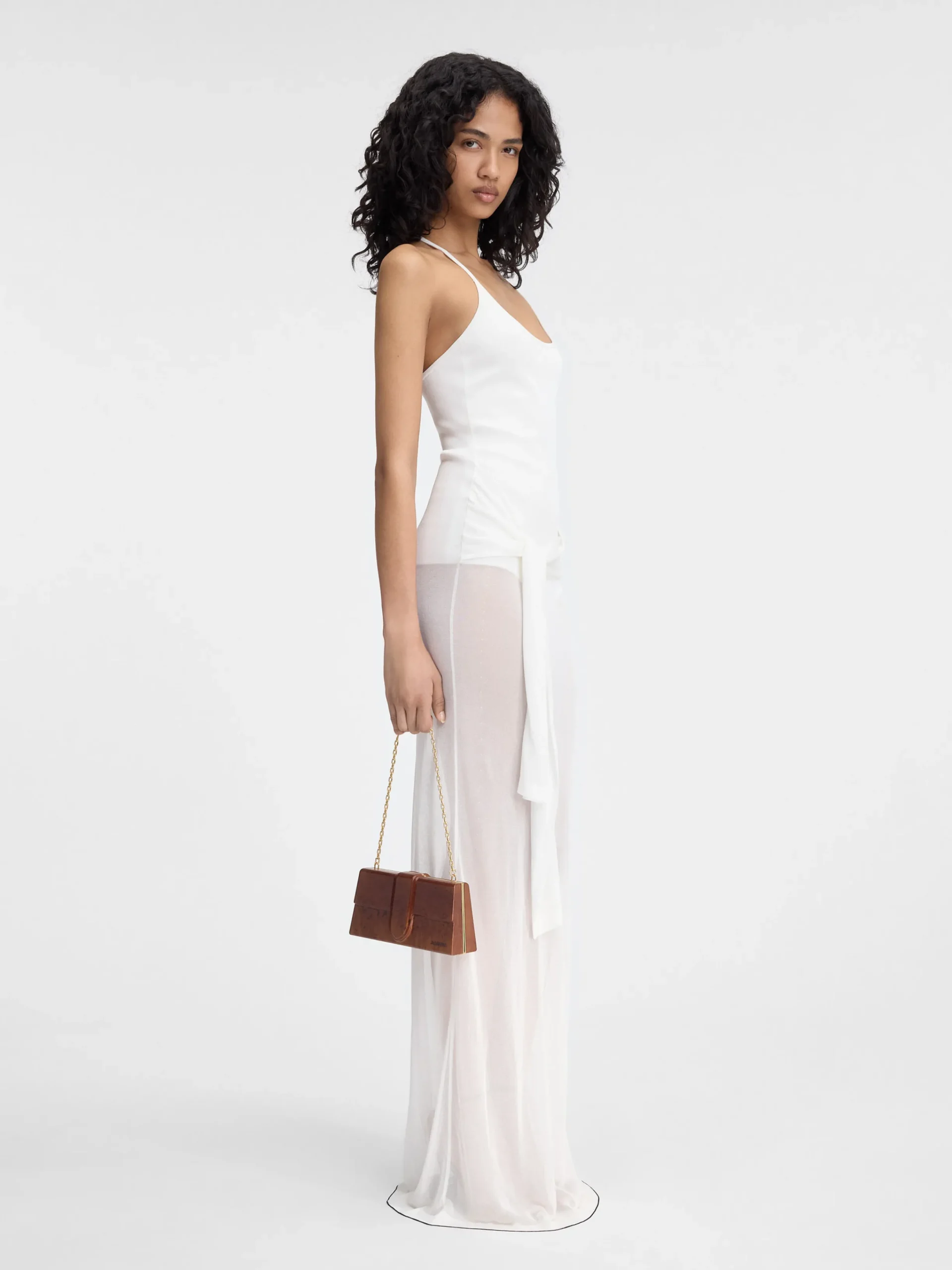 Sale Jacquemus De Nodo gebreide jurk Off-White