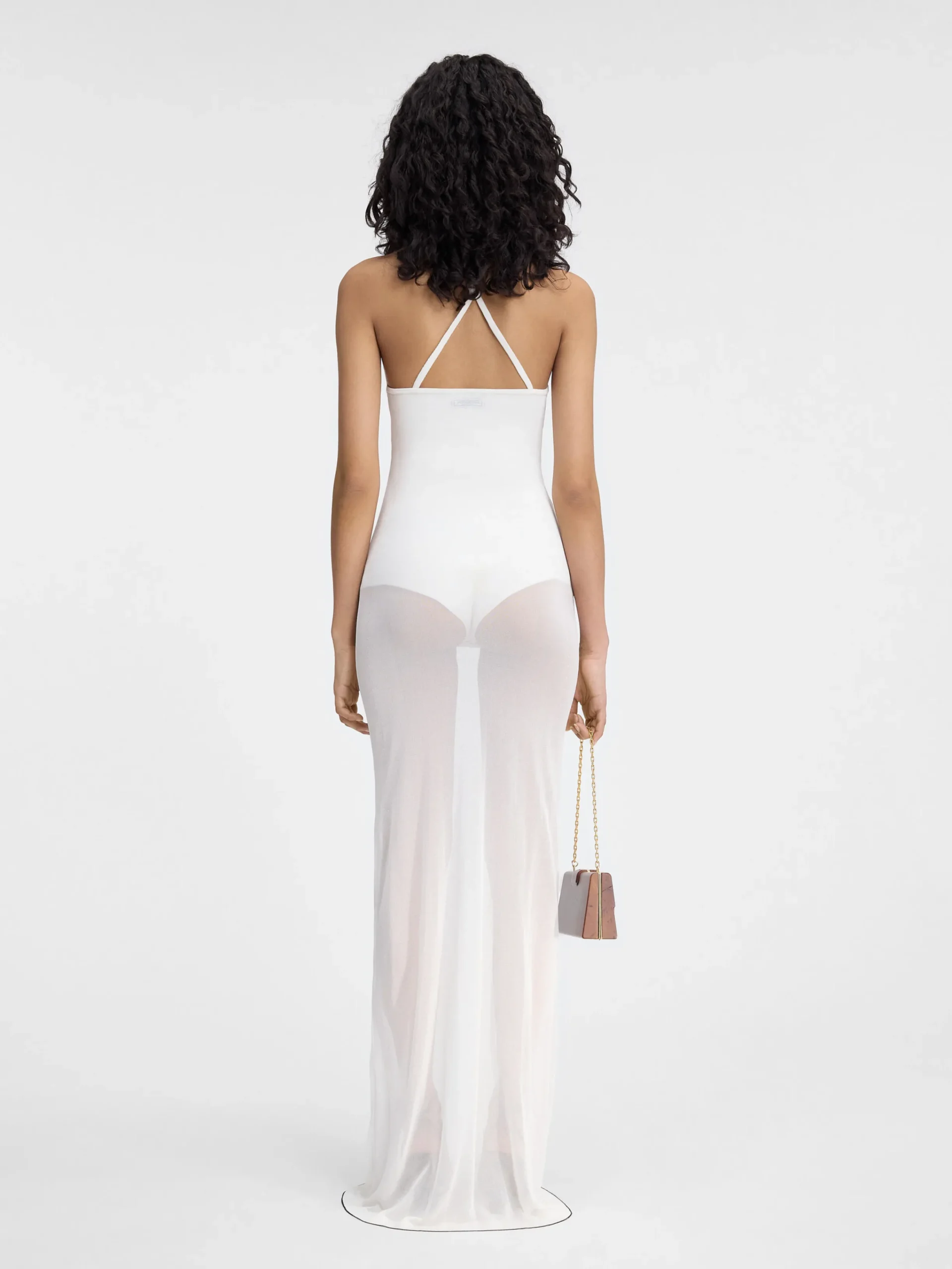 Sale Jacquemus De Nodo gebreide jurk Off-White