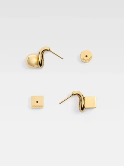 Online Jacquemus De Nodo stud-oorbellen Gold