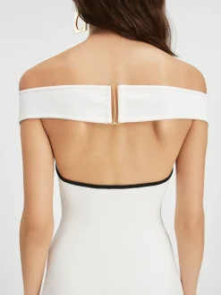 New Jacquemus De Noiva gebreide mini jurk Off-White