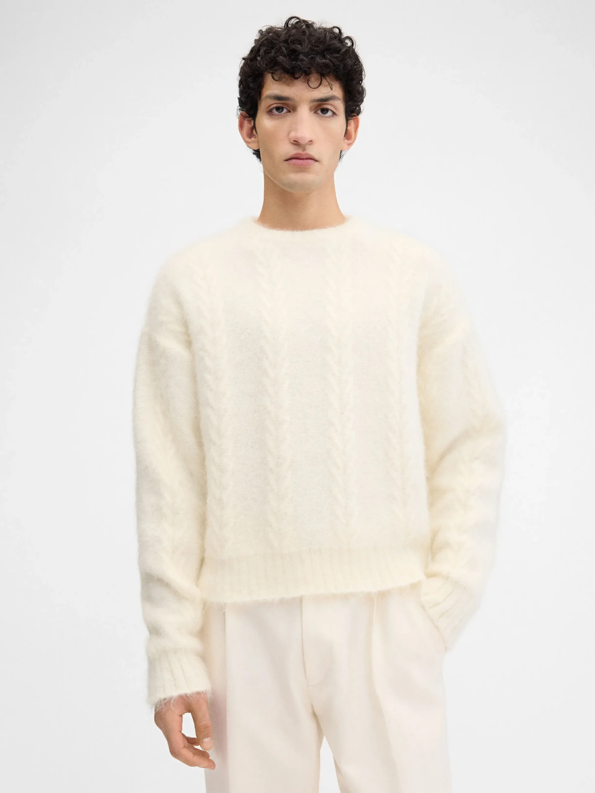 Outlet Jacquemus De Nuvola-trui Off-White