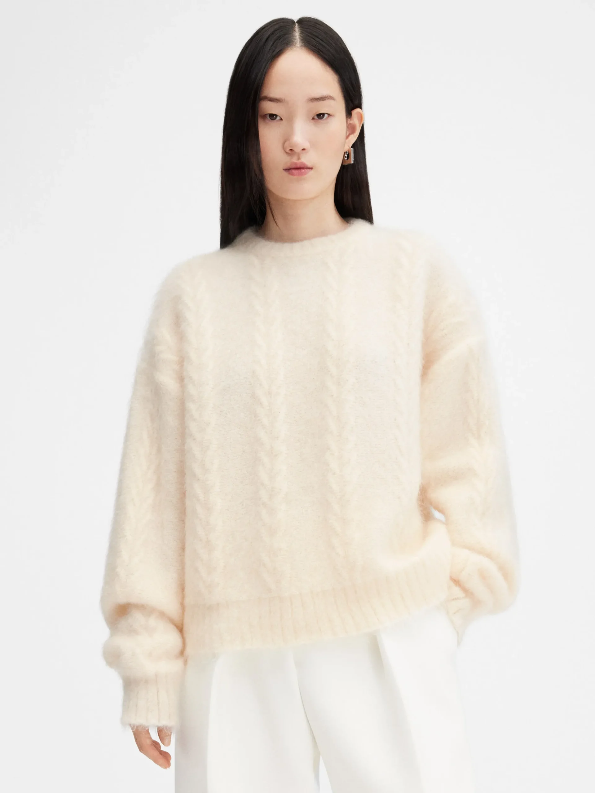 Outlet Jacquemus De Nuvola-trui Off-White