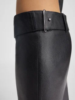 Discount Jacquemus De Obra leren rok Black