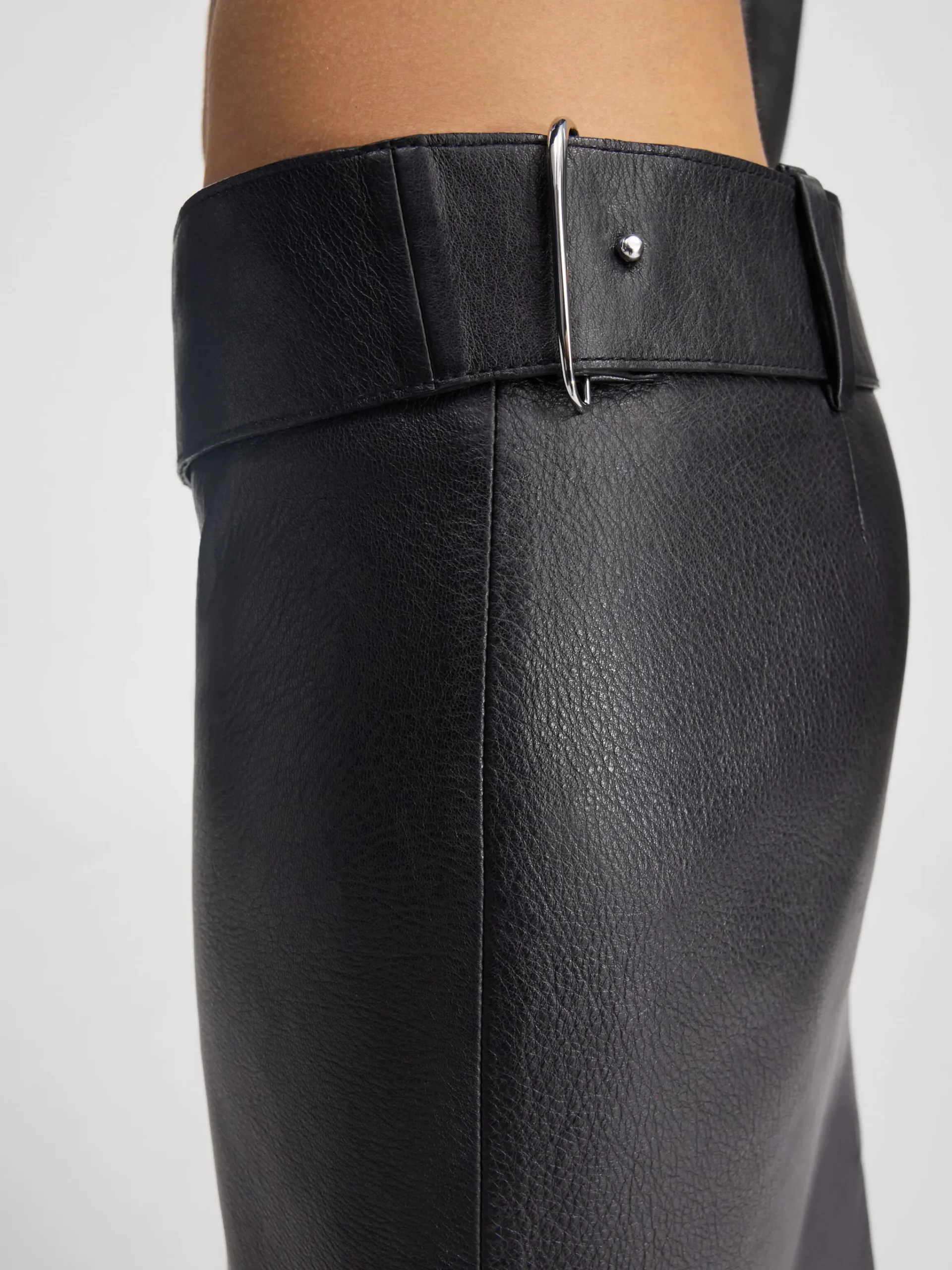 Discount Jacquemus De Obra leren rok Black