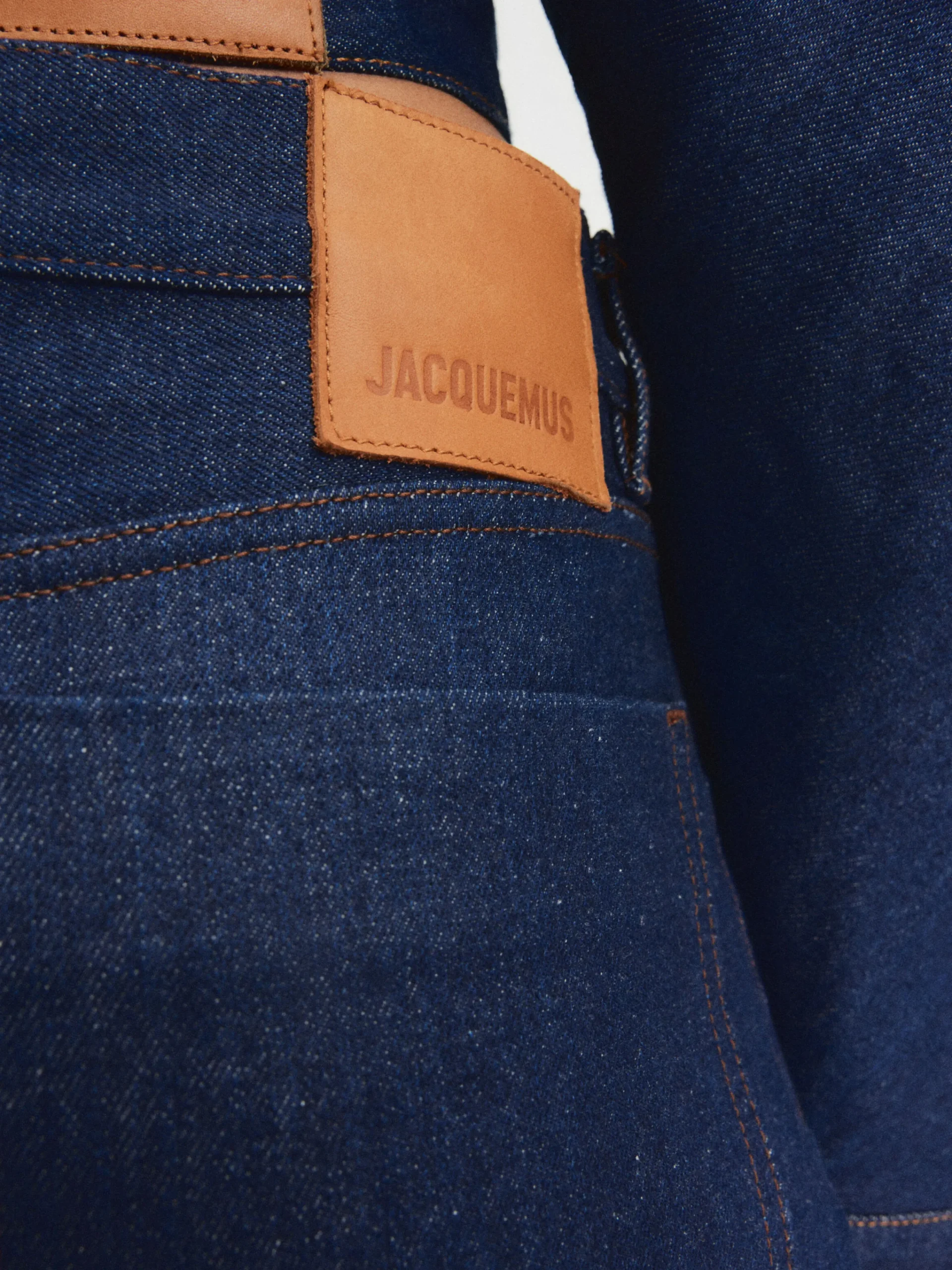 Best Jacquemus De Ovalo de-Nîmes denim broek Navy/Brown