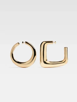 Hot Jacquemus De Ovalo grote oorringen LightGold