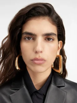 Hot Jacquemus De Ovalo grote oorringen LightGold