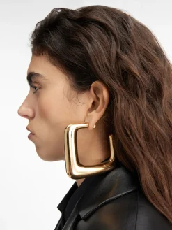 Hot Jacquemus De Ovalo grote oorringen LightGold