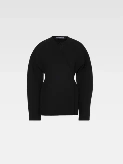 Best Jacquemus De Ovalo jurk Black