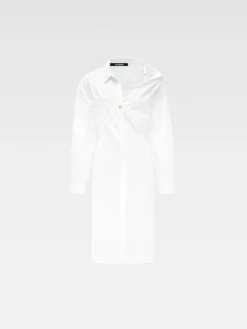 Hot Jacquemus De overhemdjurk White