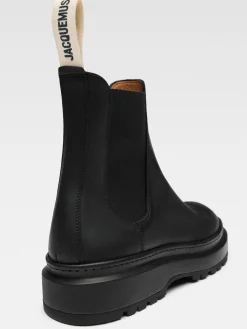 Hot Jacquemus De Pavane enkellaarsjes Black