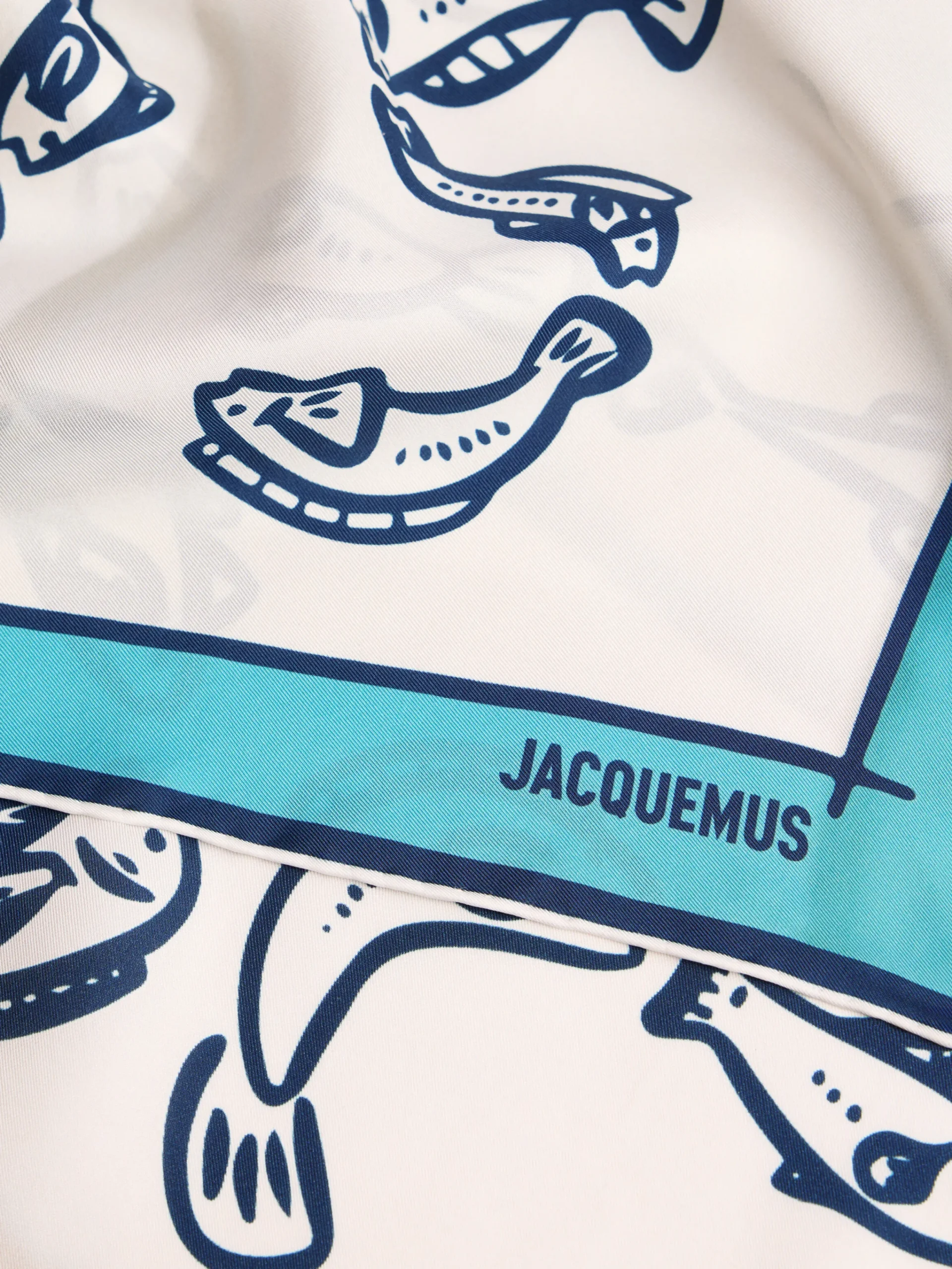 Fashion Jacquemus De Pesco bandana PrintCapriFishBlue