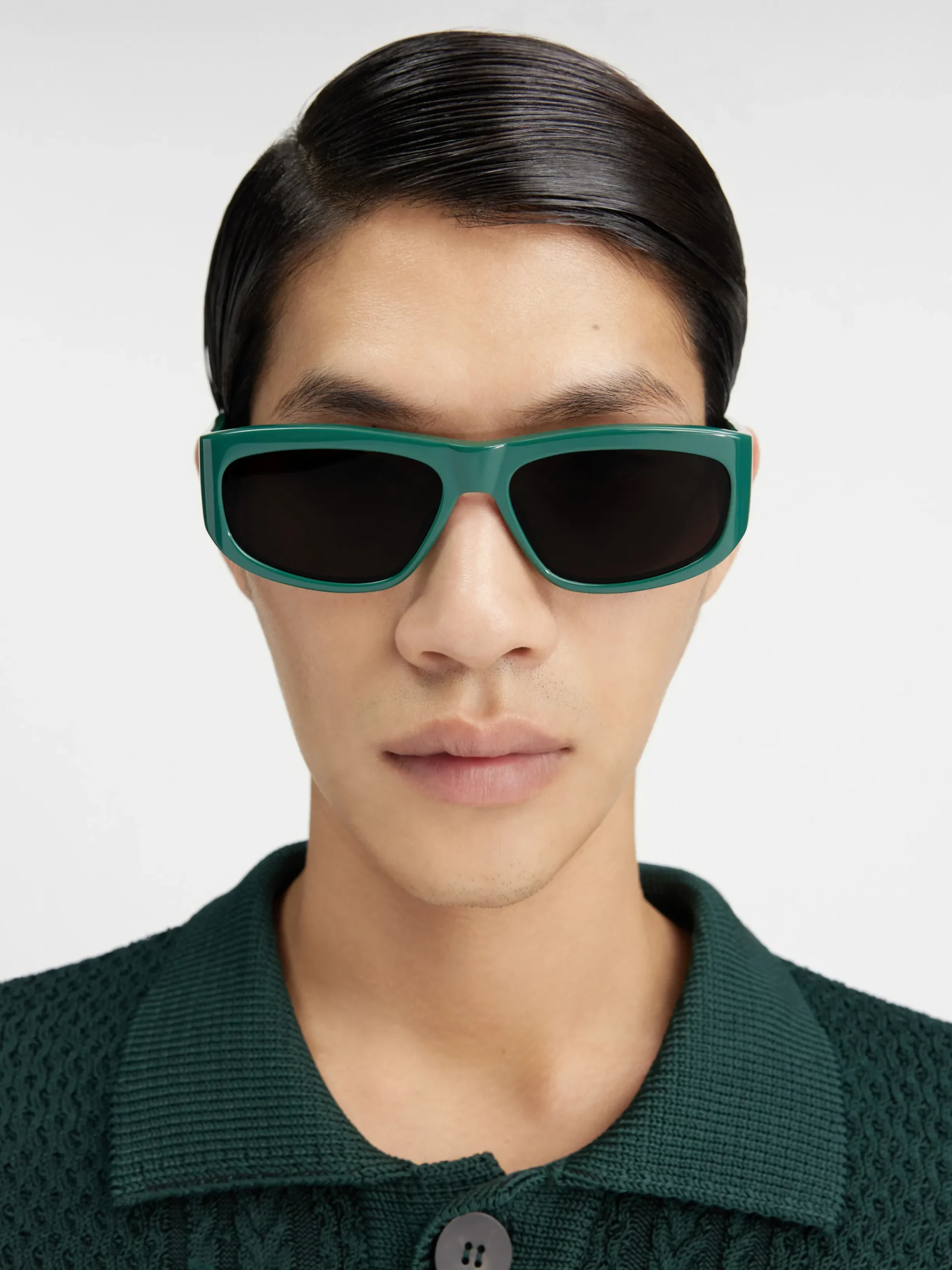 Discount Jacquemus De Pilota zonnebril DarkGreen