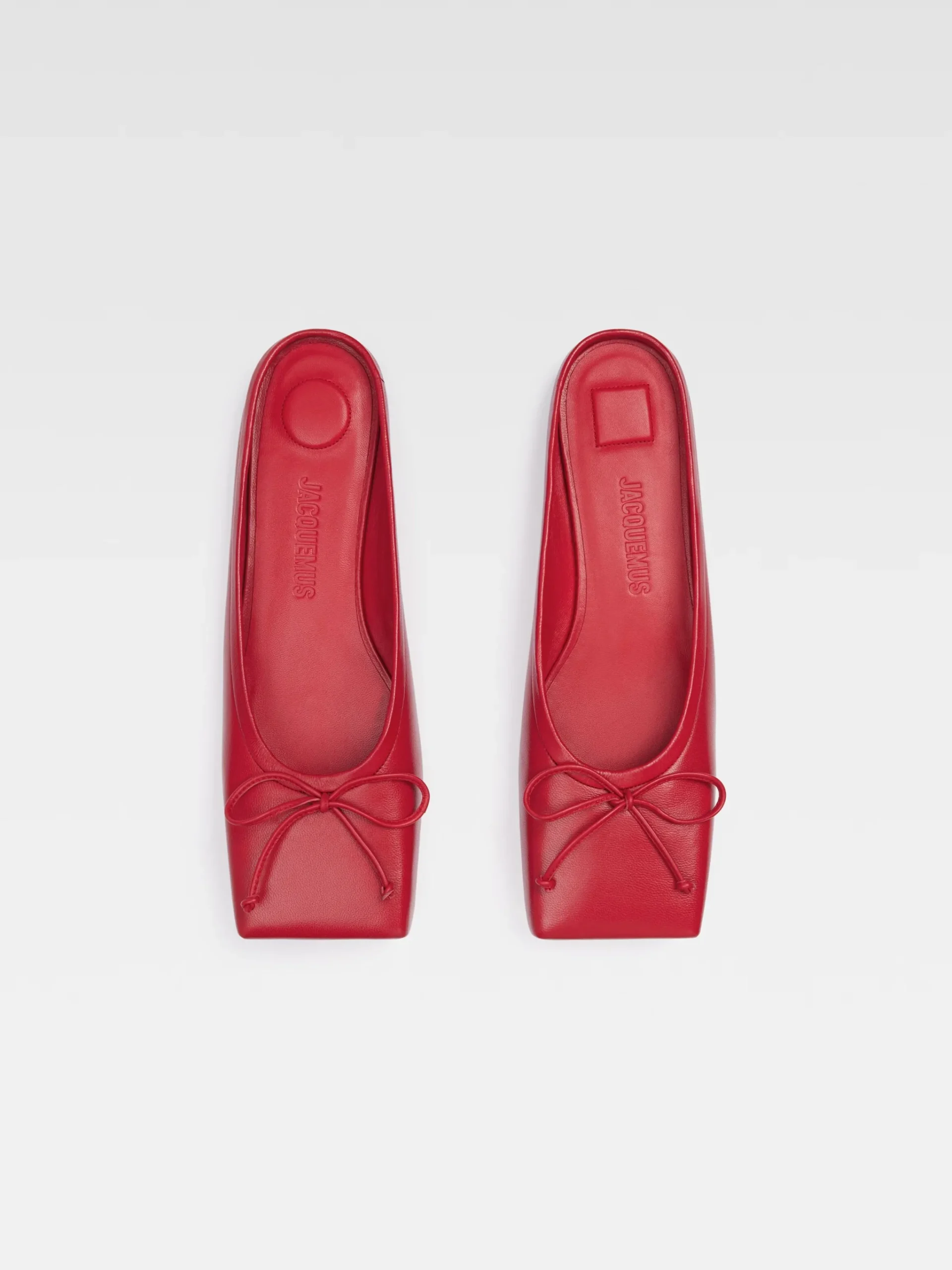 Fashion Jacquemus De platte balletschoentjes Red