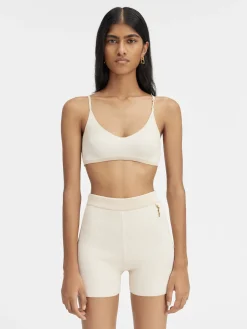 Outlet Jacquemus De Pral&ugrave; korte broek LightBeige