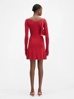 Outlet Jacquemus De Pral&ugrave; mini jurk DarkRed