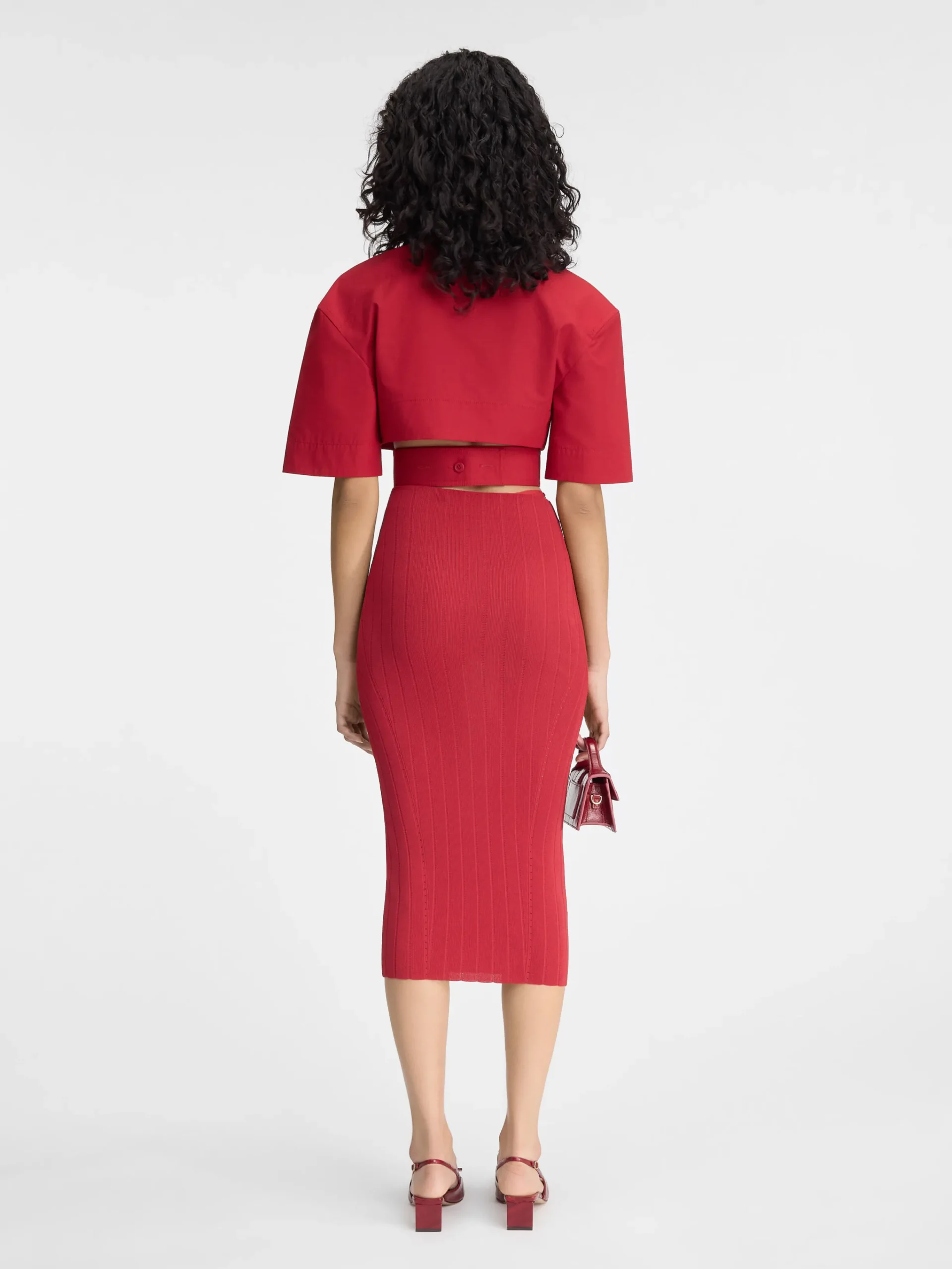 Best Jacquemus De Pralù rok DarkRed