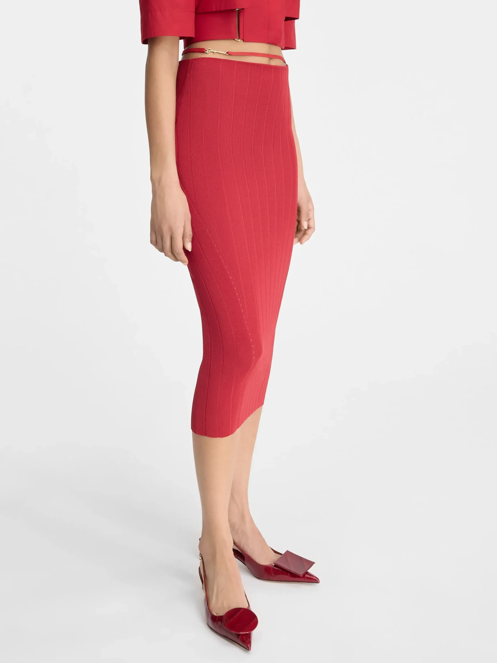 Best Jacquemus De Pralù rok DarkRed