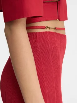 Best Jacquemus De Pralù rok DarkRed