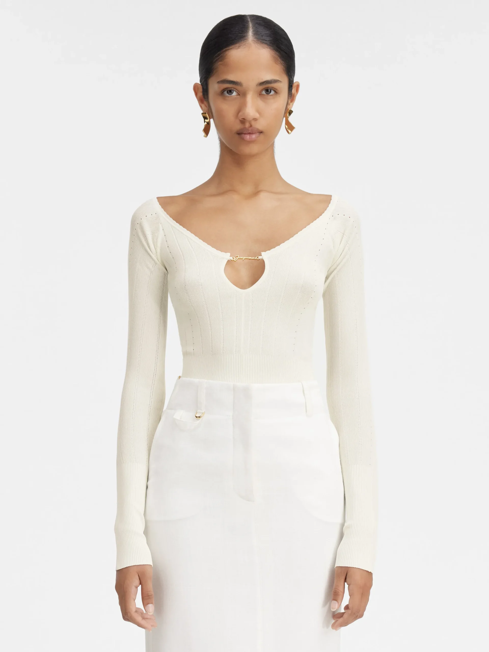 Discount Jacquemus De Pralù top Off-White