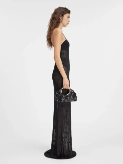 Sale Jacquemus De Puntini gebreide jurk Black
