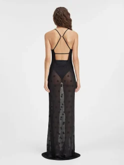Sale Jacquemus De Puntini gebreide jurk Black